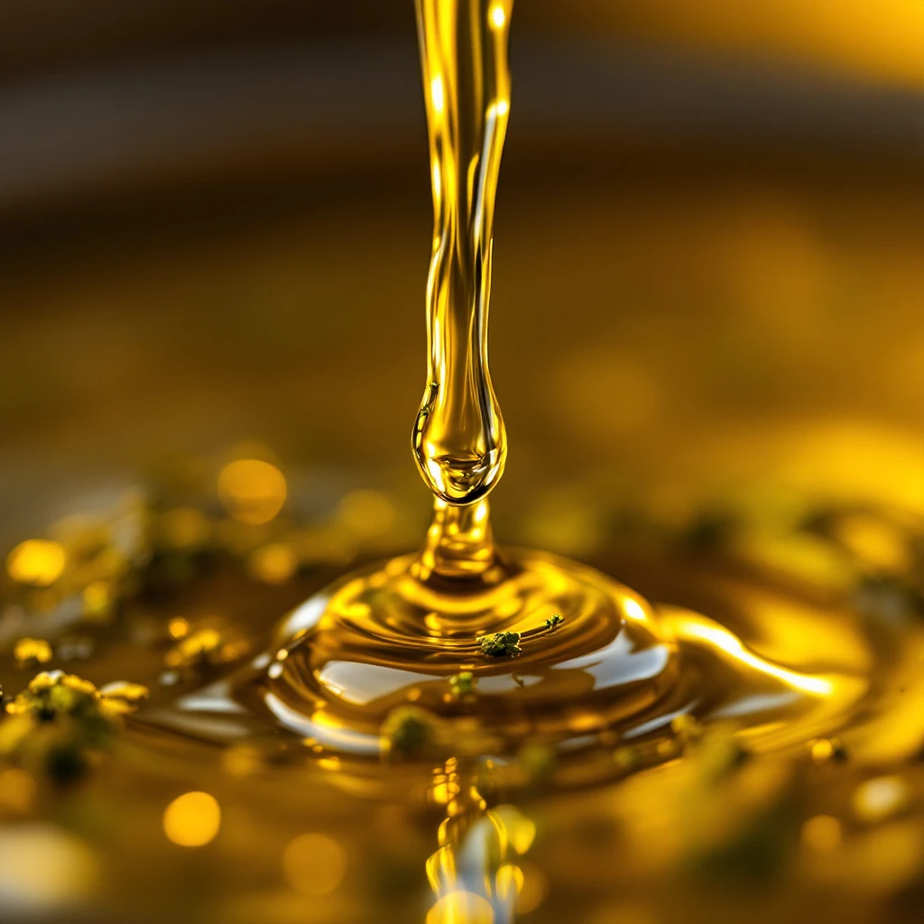 Infused oil closeup